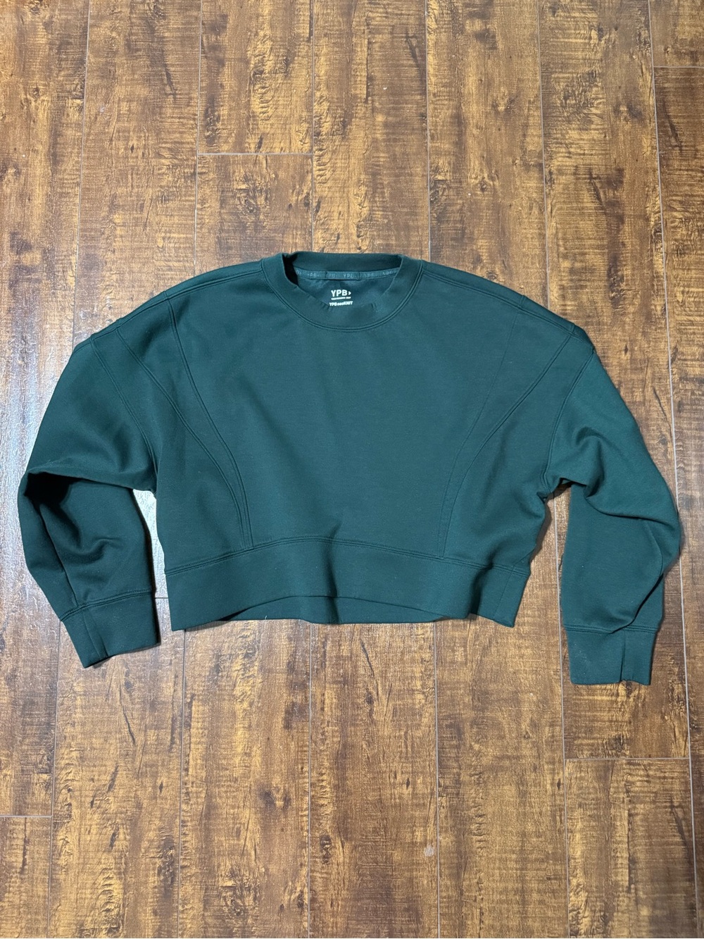 Abercrombie Dark Green Cropped Sweatshirt - YPB